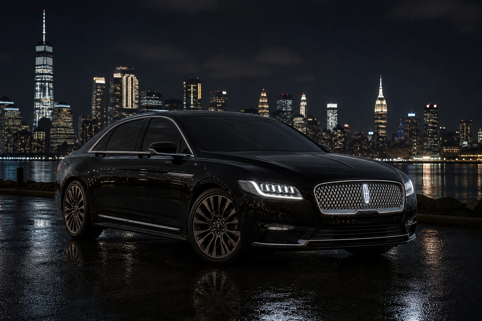 Lincoln Continental — New York skyline